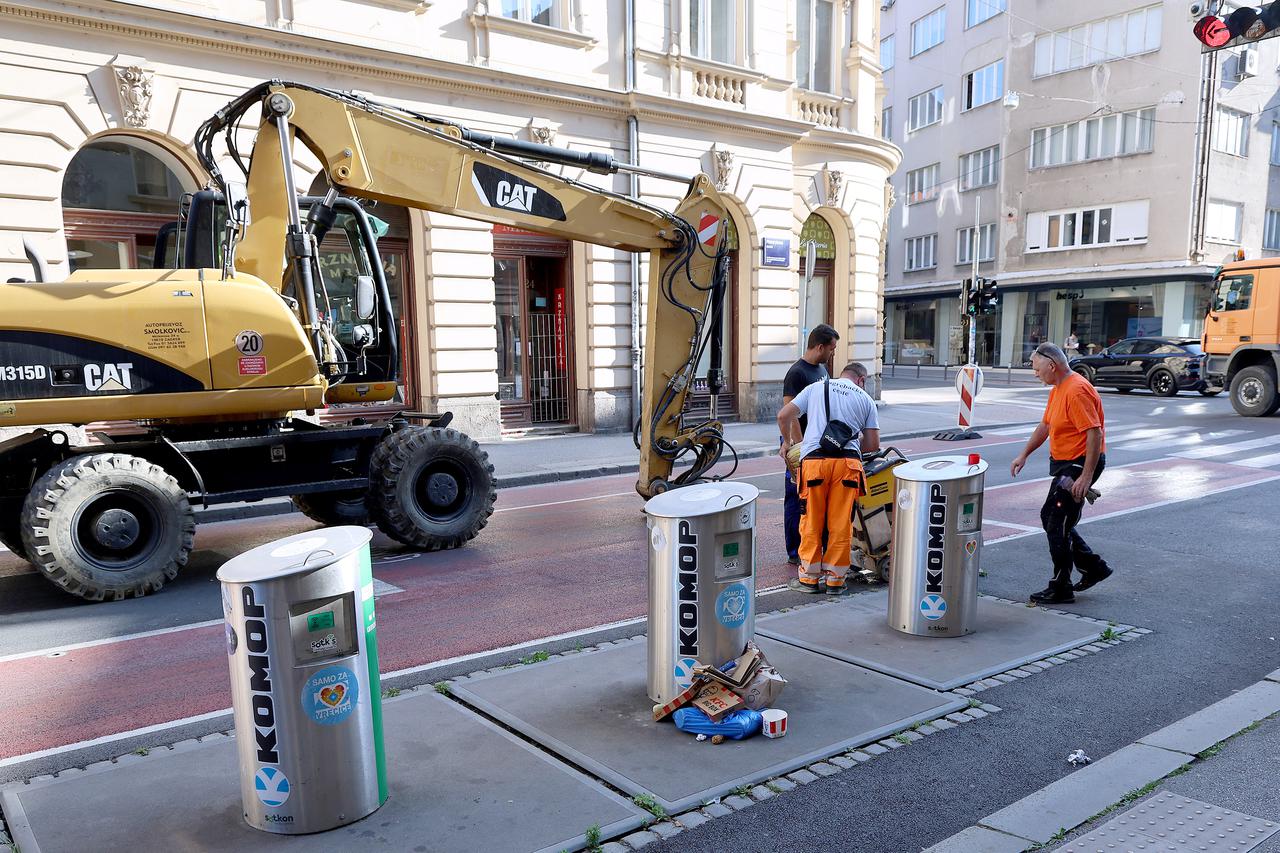 Zagreb: Masarykova zatvorena za promet zbog ugradnje podzemnih spremnika