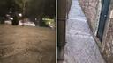 VIDEO Potop u Dalmaciji: Ulice poplavljene, bujice izbacivale šahtove
