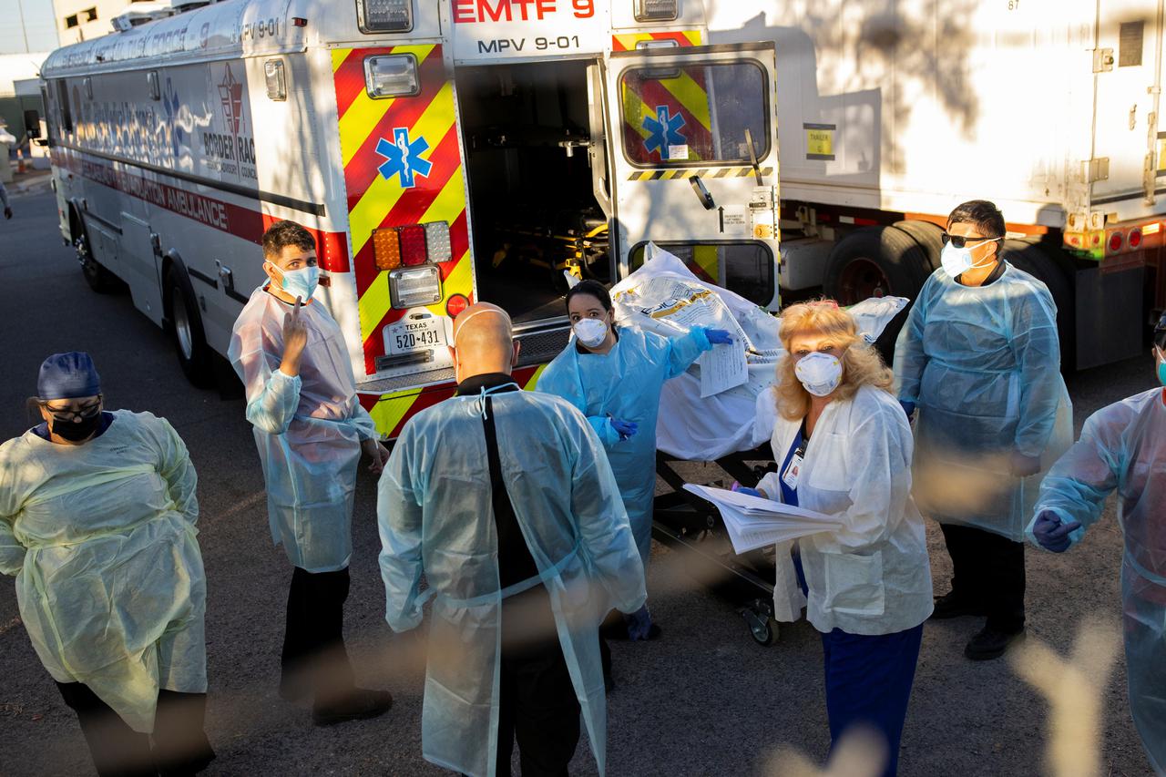 Refrigerated trailers deployed at the Medical Examiner's Office in El Paso