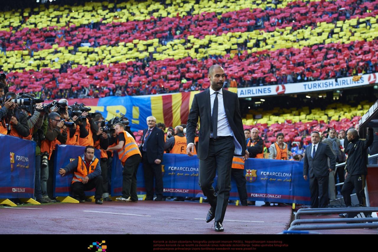 '21.04.2012, Primera Division, FC Barcelona - Real Madrid v.l. Pep Guardiola coach (FC Barcelona) Foto: Huebner/Lau xxxNoModelReleasexxx'