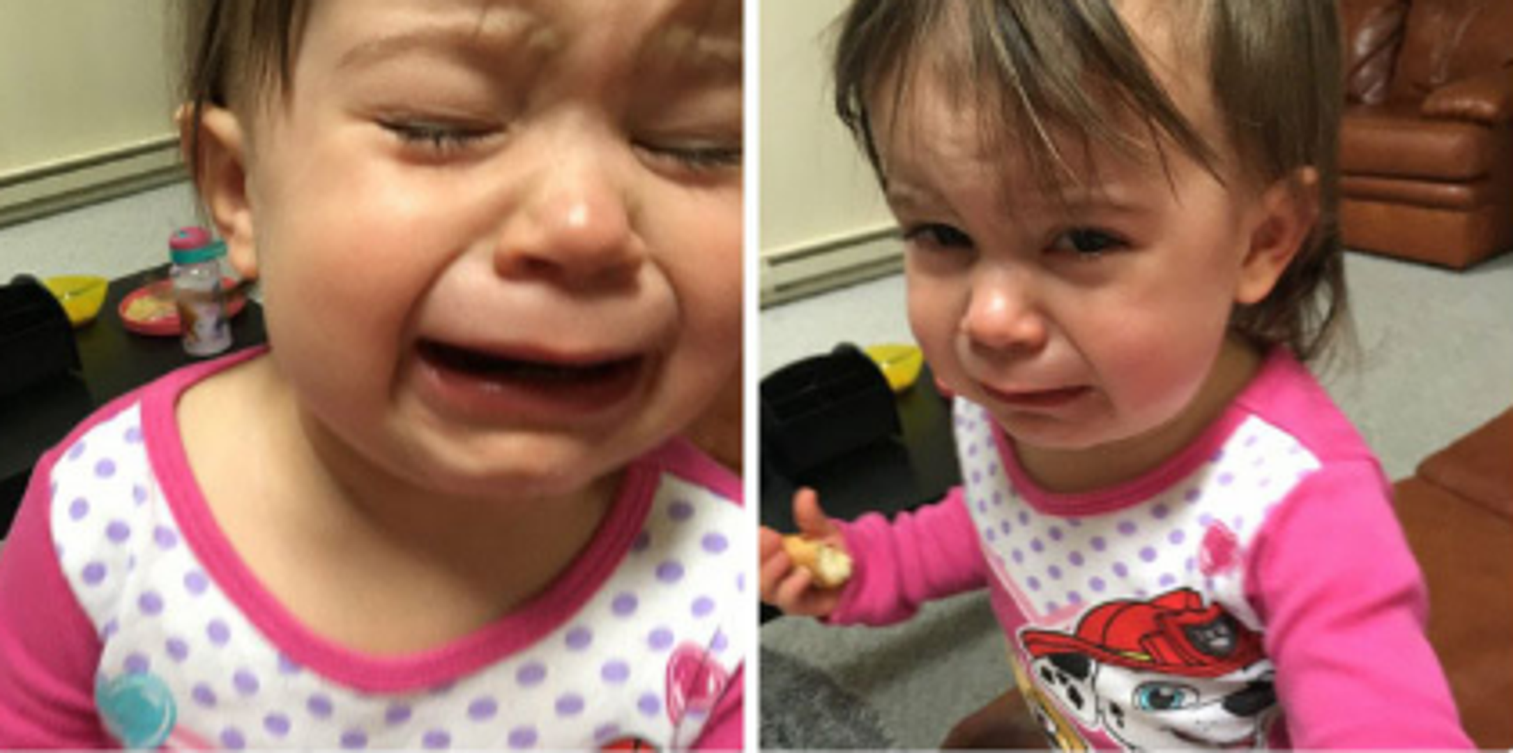 Žvakala je koricu pizze i ponudila ju mami koja je to odbila. Odmah je počela histerično plakati.
