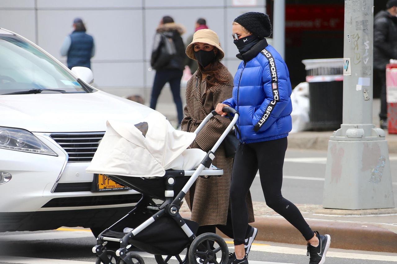 Yolanda Hadid with granddaughter out in New York