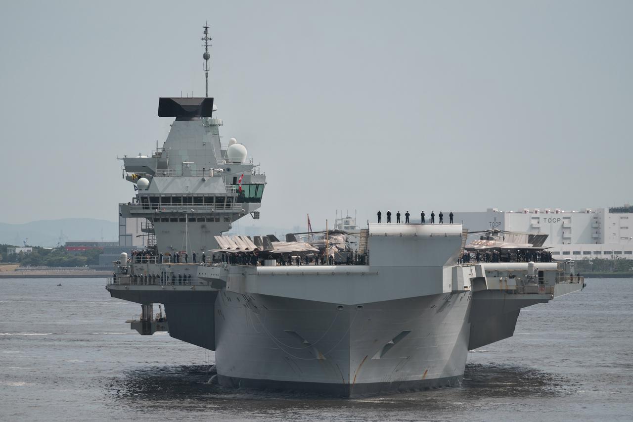 Royal Navy aircraft carrier HMS Prince of Wales visit Tokyo
