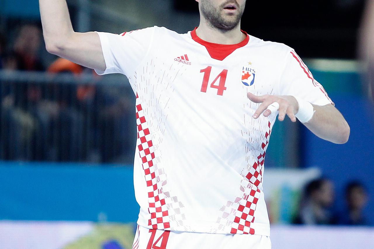 Croatia's Drago Vukovic during 23rd Men's Handball World Championship preliminary round match.January 14,2013. Foto © nph / Acero) *** Local Caption ***