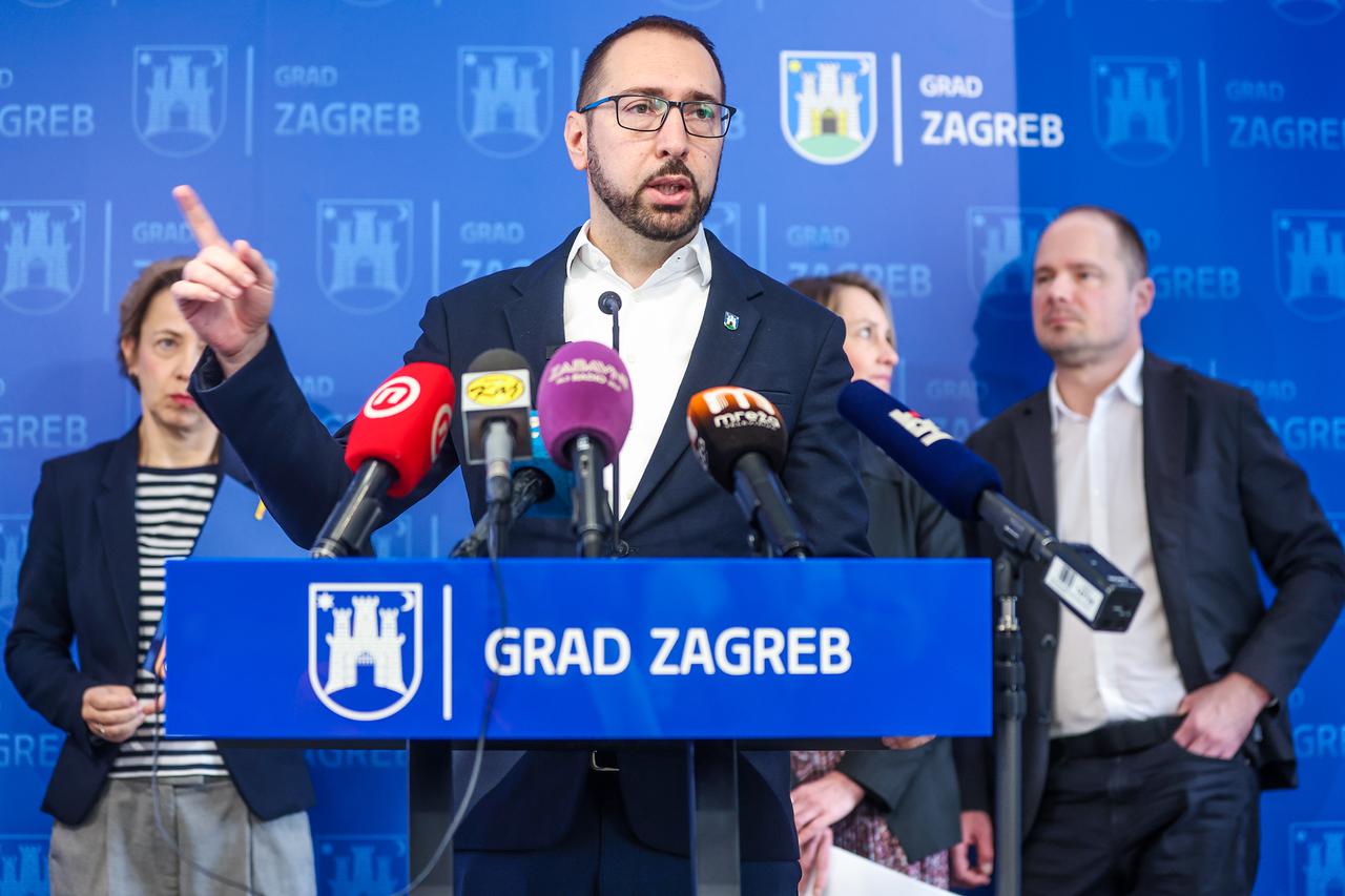 Zagreb: Gradonačelnik Tomašević održao konferenciju za medije na kojoj je predstavio idejno rješenje za Centar za gospodarenje otpadom