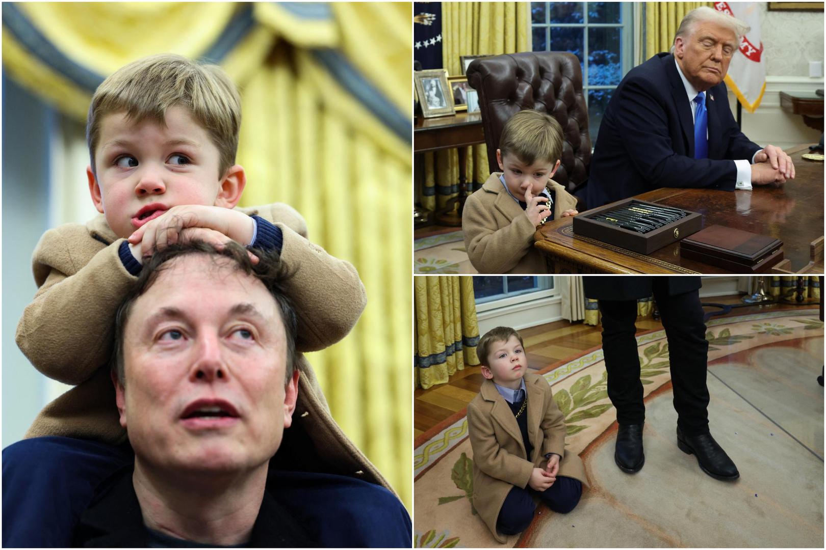 Oponašajući svog oca milijardera i čačkajući nos u Ovalnom uredu, četverogodišnji sin Elona Muska ukrao je šou na konferenciji za novinare u utorak s predsjednikom Donaldom Trumpom. 