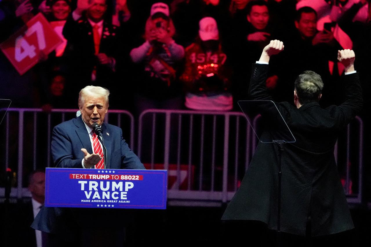 U.S. President-elect Donald Trump holds rally in Washington