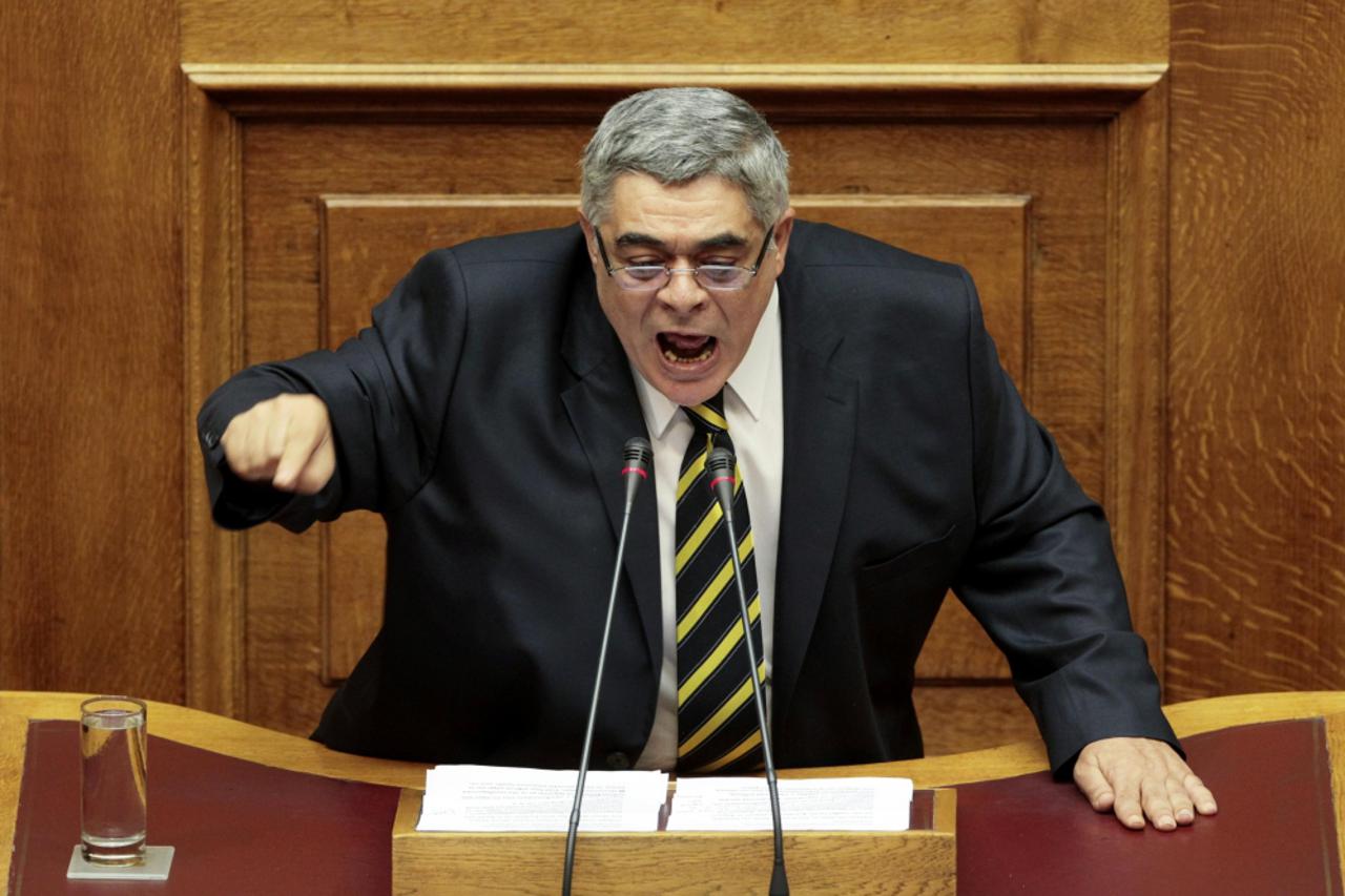 Čelnik radikalne stranke Zlatna zora Nikolaos Mihaloliakos (1)