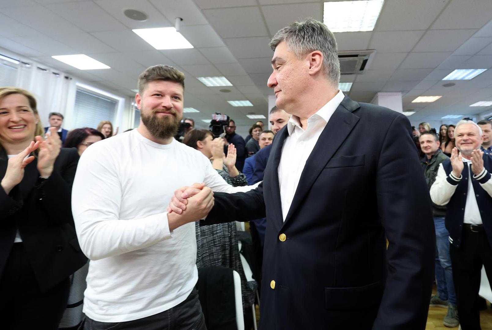 16.03.2024., Zagreb - U sredisnjici SDP-a odrzana je sjednica Glavnog odbora SDP-a na kojoj su se obratili Predja Grbin i predsjednik Zoran Milanovic. Photo: Sanjin Strukic/PIXSELL