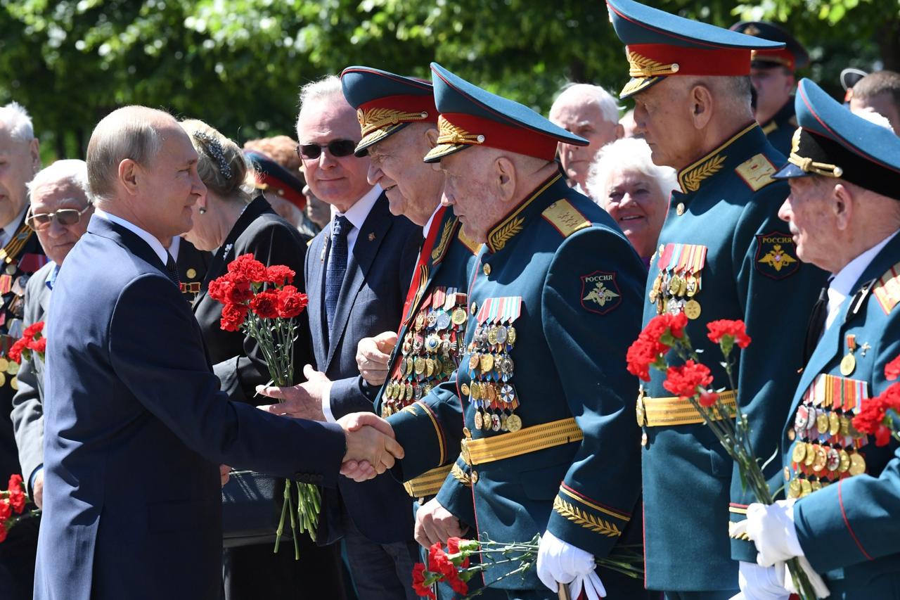 Russia's President Putin attends a wreath-laying ceremony in Moscow