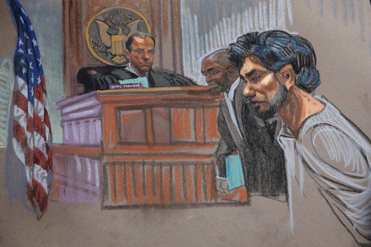 Faisal Shahzad - crtež sa suđenja