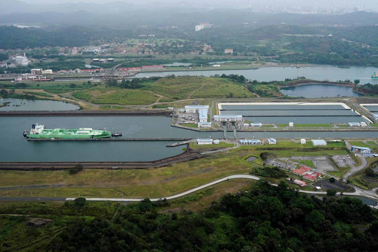 FILE PHOTO: Aerial view of the Panama Canal