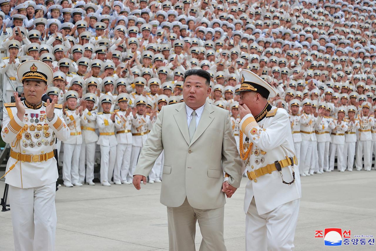 North Korean leader Kim Jong Un visits the Naval Command of the Korean People's Army (KPA)