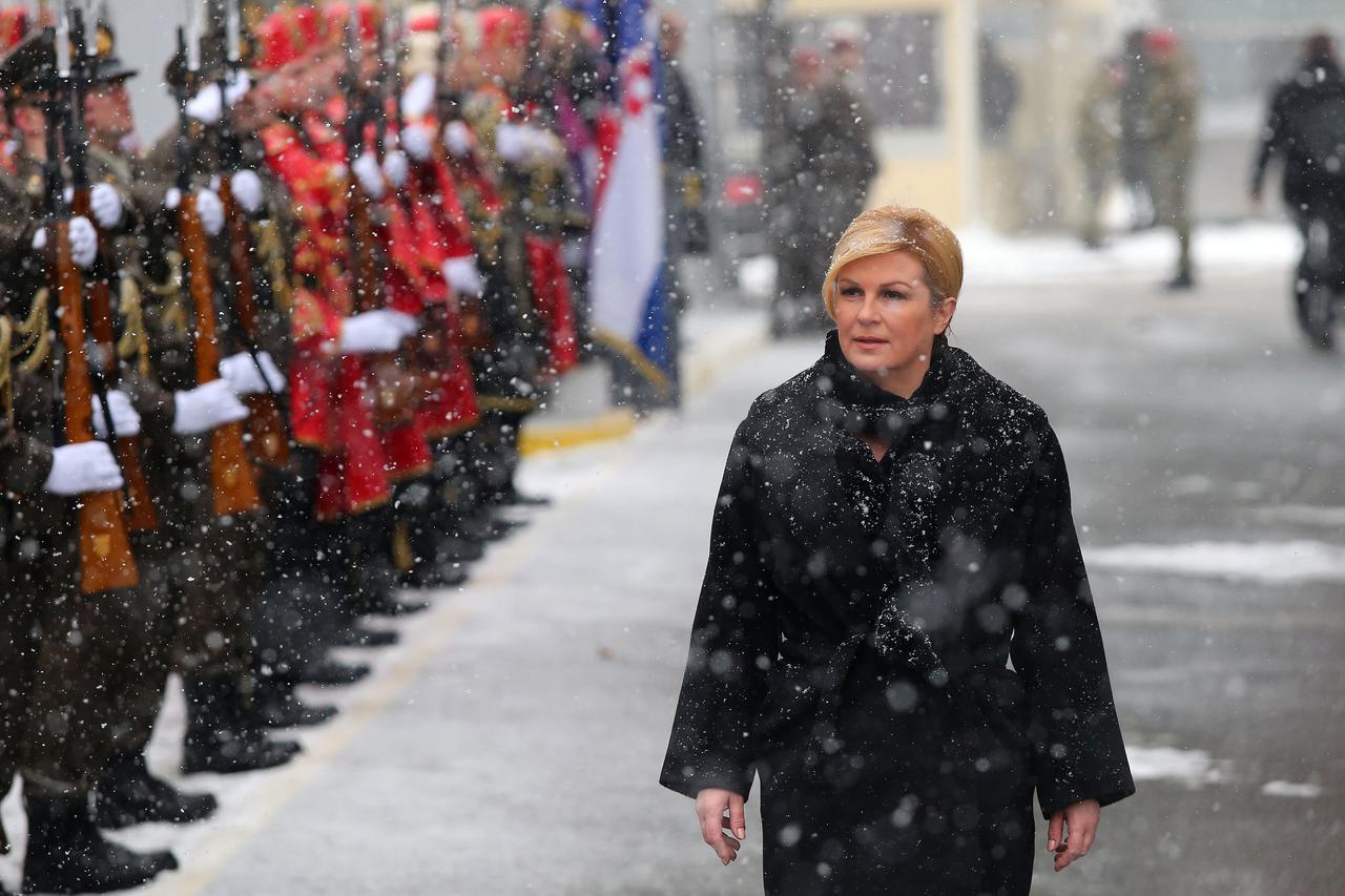 Kolinda Grabar-Kitarović na svečanosti obilježavanja 24. obljetnice Počasno-zaštitne bojne
