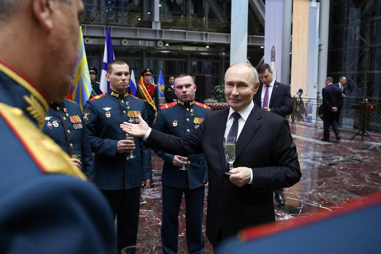 Russian President Putin takes part in an awarding ceremony in Moscow