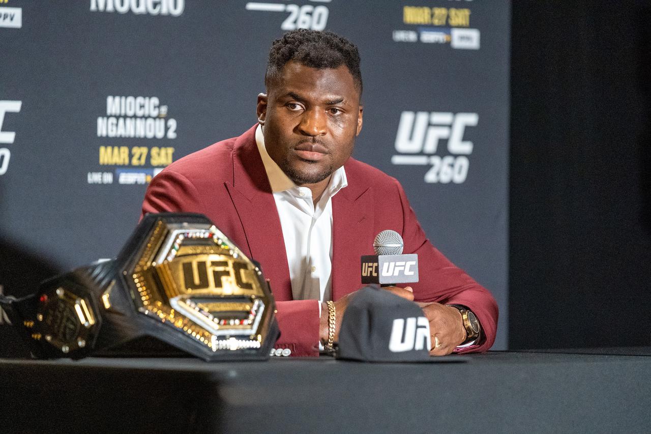 Francis Ngannou Press Conference After Victory - Las Vegas