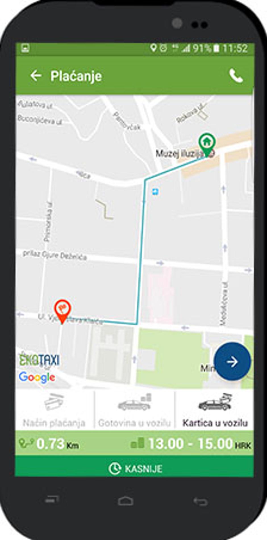 Eko taxi aplikacija
