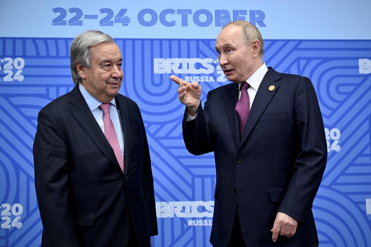 Russian President Putin and U.N. Secretary General Guterres meet at BRICS summit in Kazan