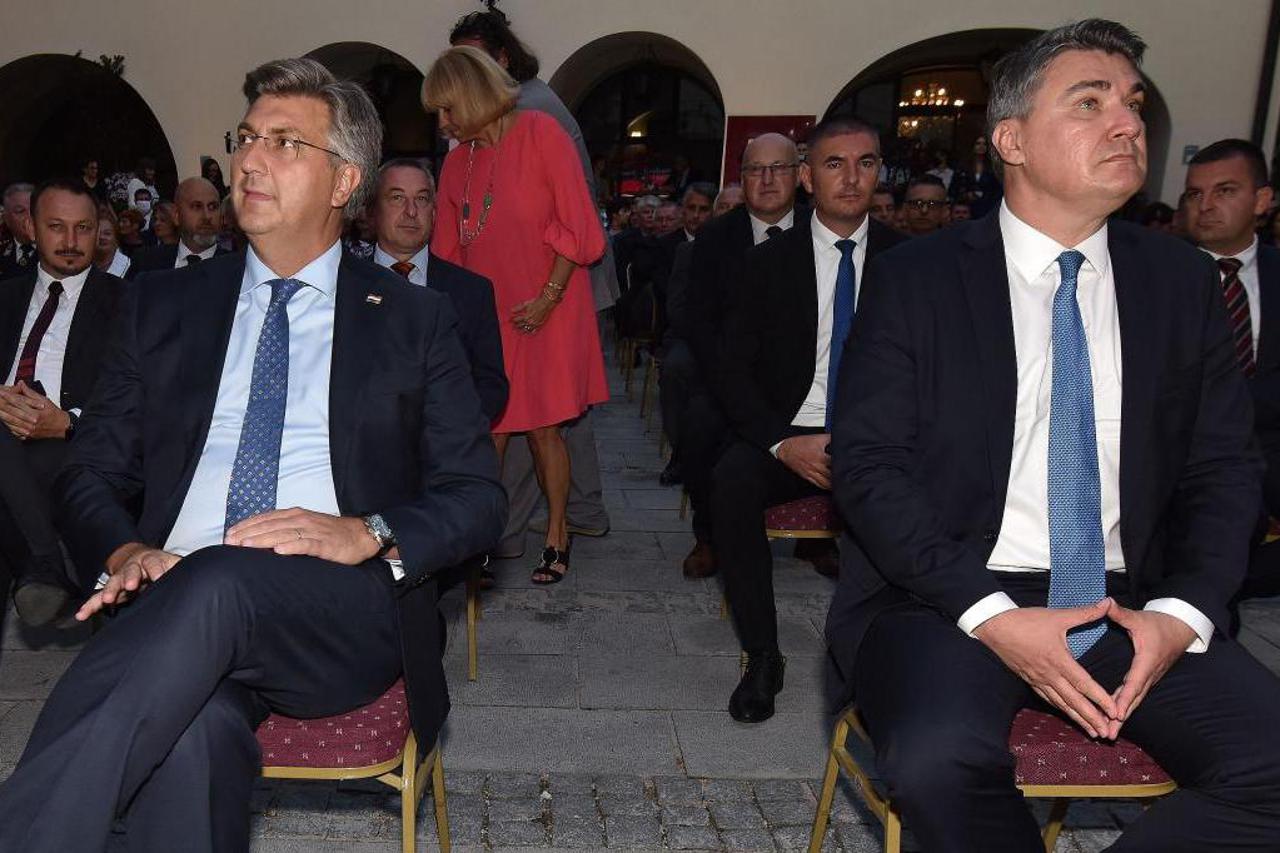 Varaždin: Milanović i Plenković na svečanoj sjednici Varaždinske županije
