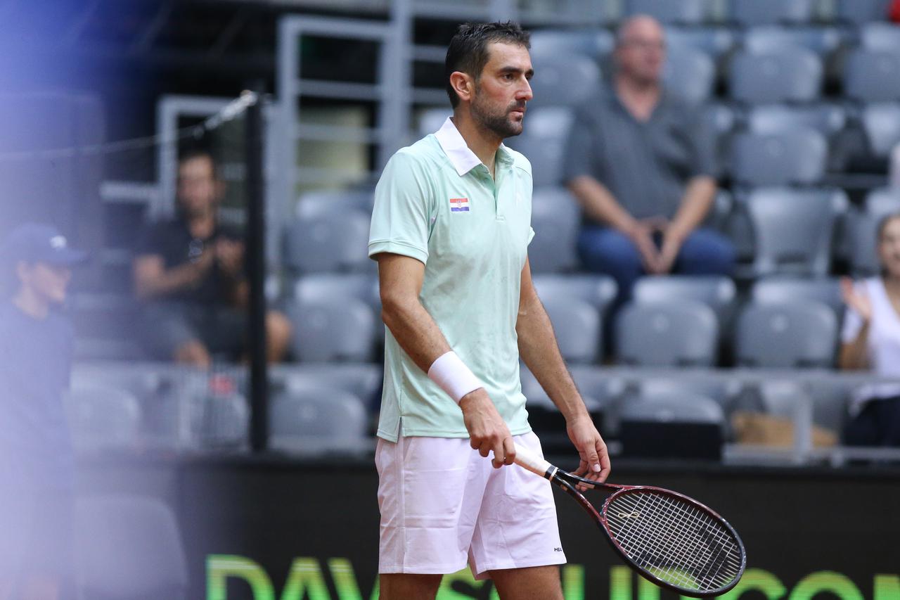Osijek: Drugi dan Davis Cupa, Marin Čilić - Corentin Moutet