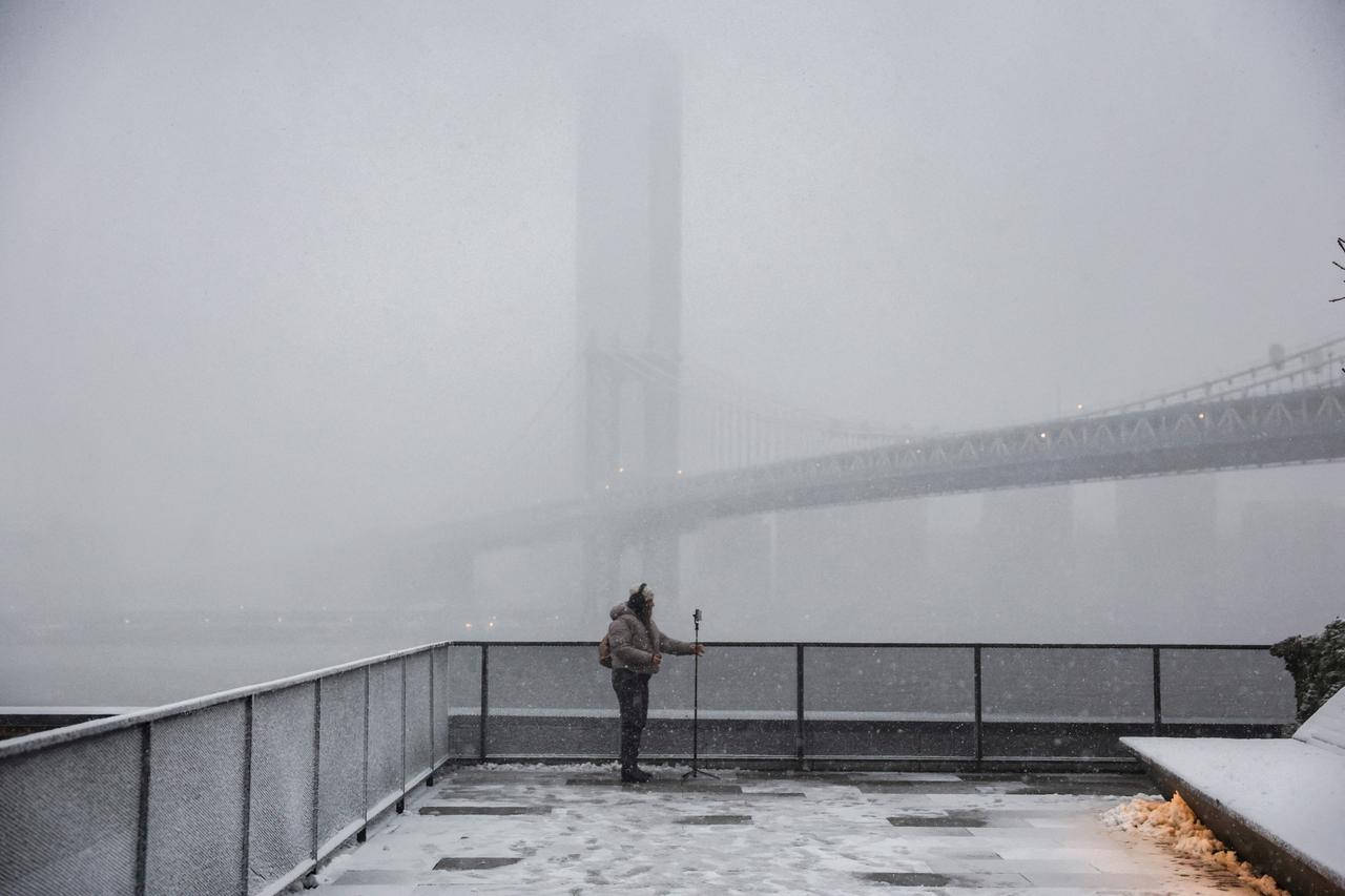 Winter snow storm hits New York City