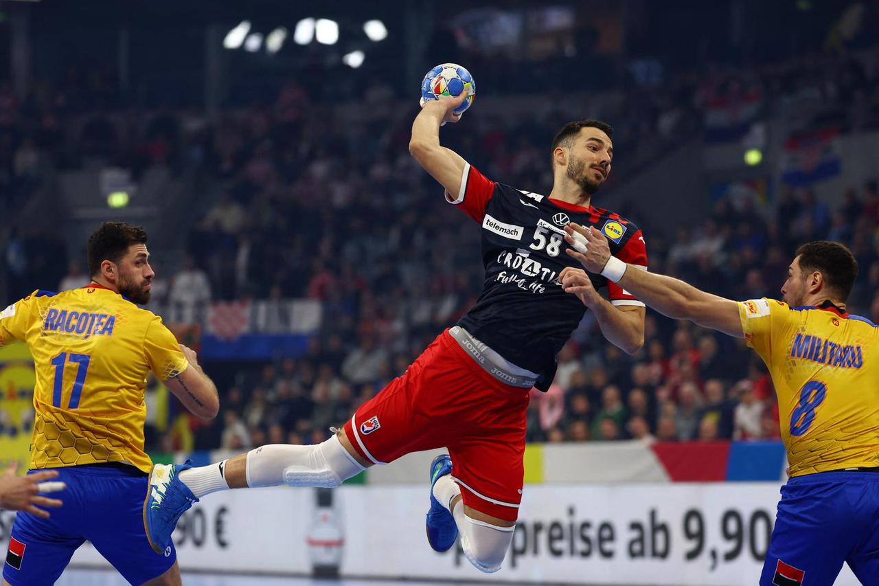 EHF 2024 Men's European Handball Championship - Preliminary Round - Group B - Croatia v Romania