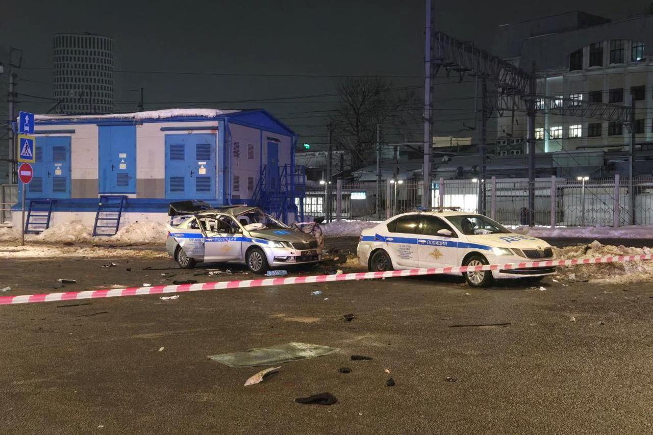 Aftermath of explosion outside Moscow railway station