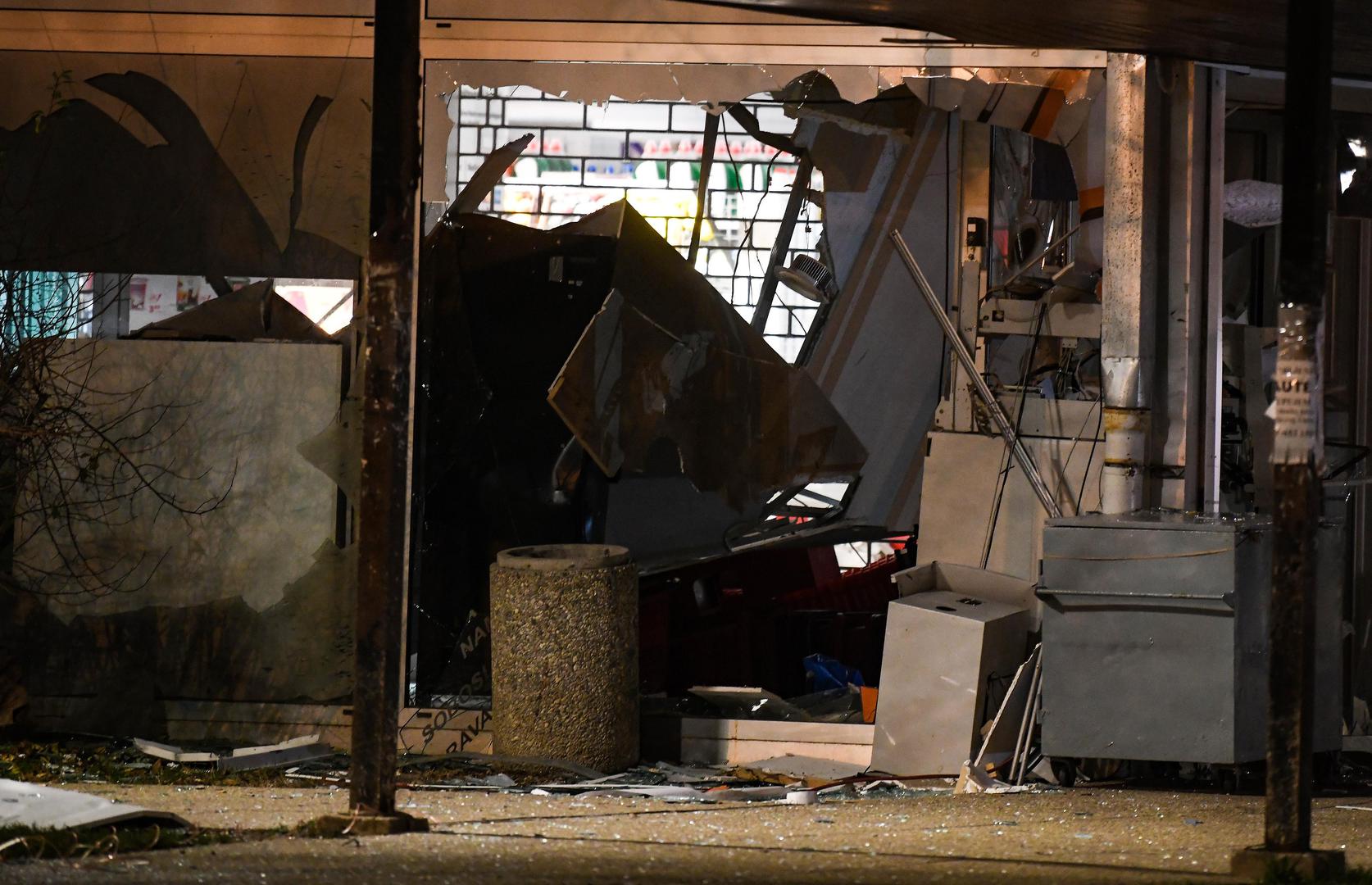 11.01.2022.., Zagreb - U gradskom naselju Trnsko izvrsena je provala u bankomat.  Photo: Josip Regovic/PIXSELL