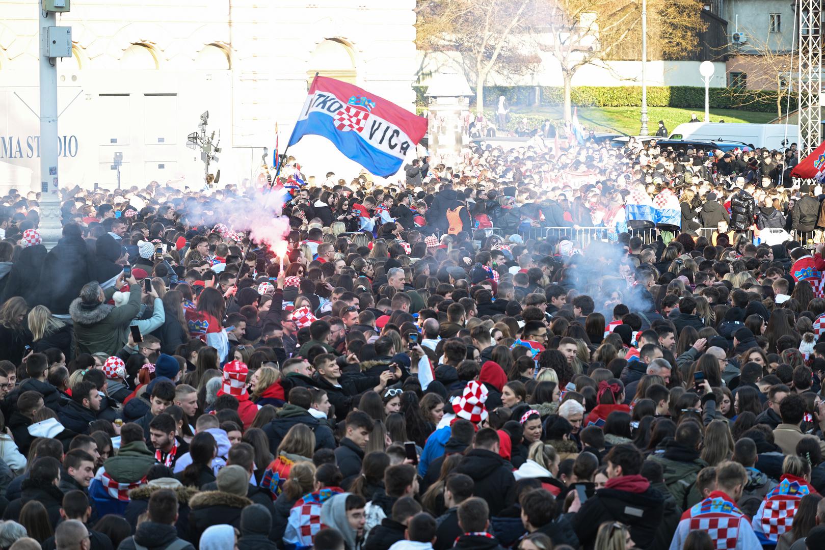 03.02.2025., Zagreb - Svecani docek hrvatske rukometne reprezentacije u Zagrebu nakon osvojenog drugog mjesta na Svjetkom prvenstvu.
 Photo: Neva Zganec/PIXSELL