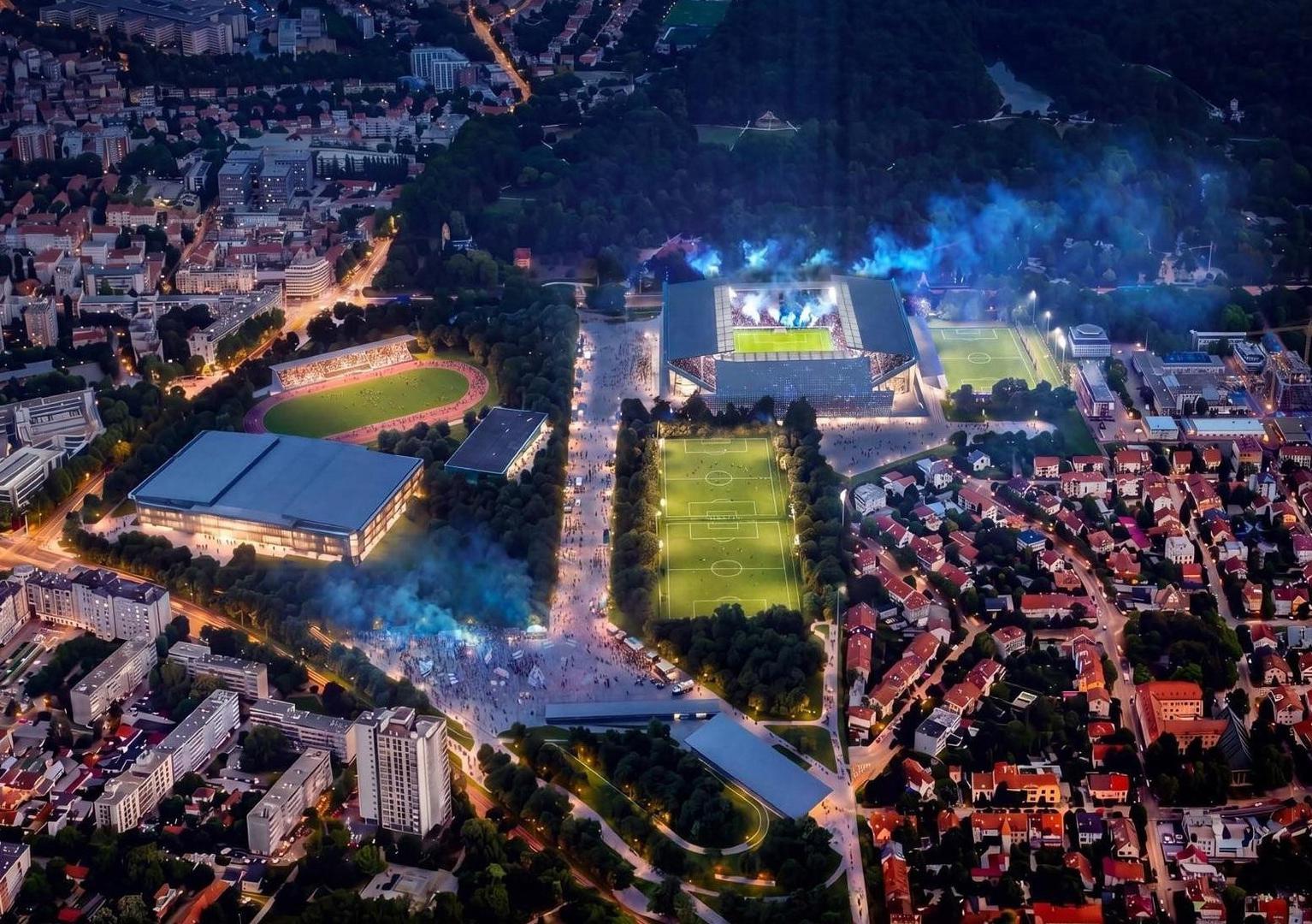 Pobjednički projekt predviđa minimalistički stadion otvorenijeg karaktera, koji se referira na nekadašnju betonsku konstrukciju Maksimira i njegovu povezanost s okolnim prostorom.