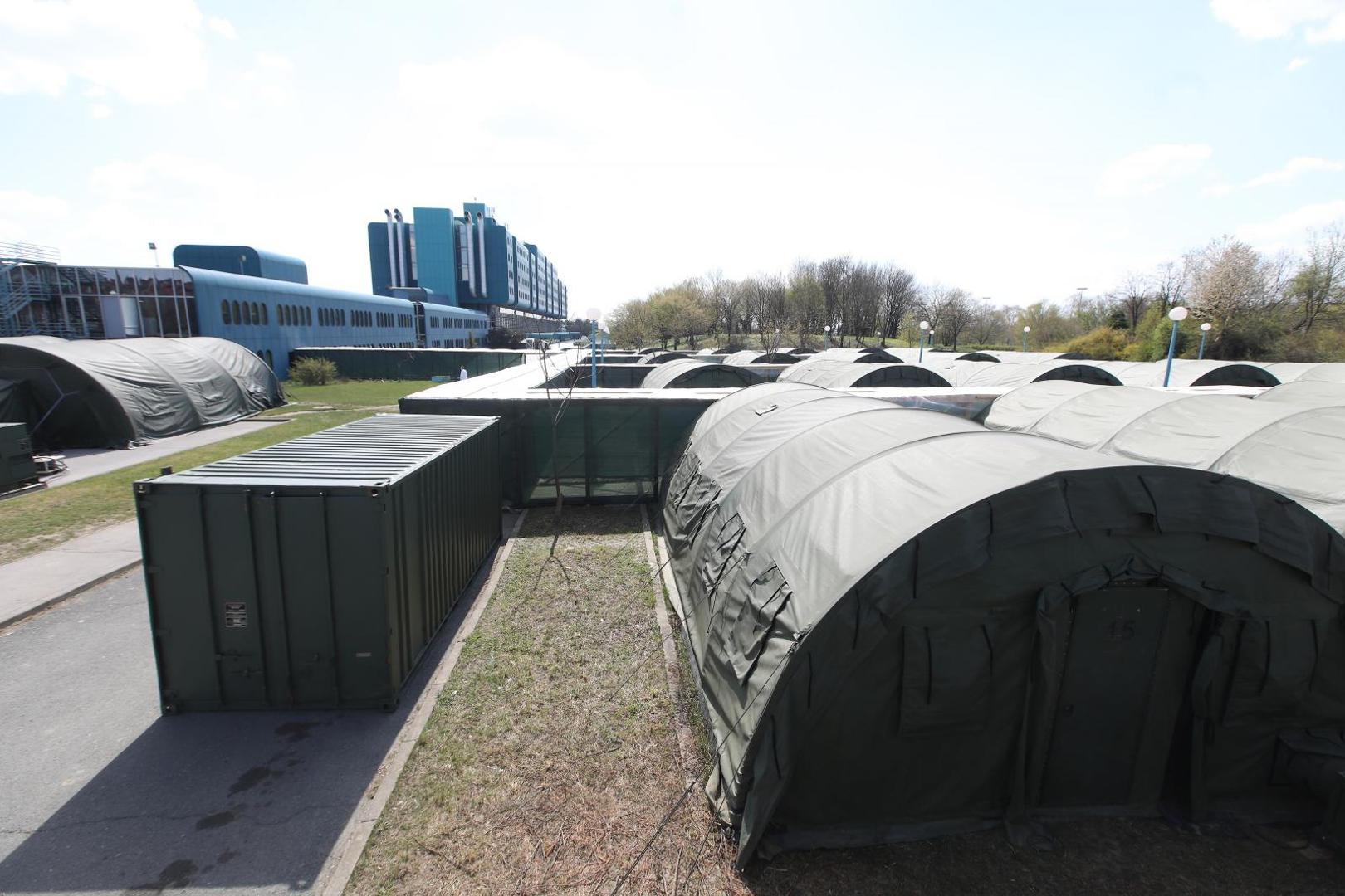 01.04.2020. Zagreb - Satori koji je Hrvatska vojska pripremila za oboljele od koronavirusa u sklopu bolnice Dubrava.
Photo: Boris Scitar/Vecernji list/PIXSELL