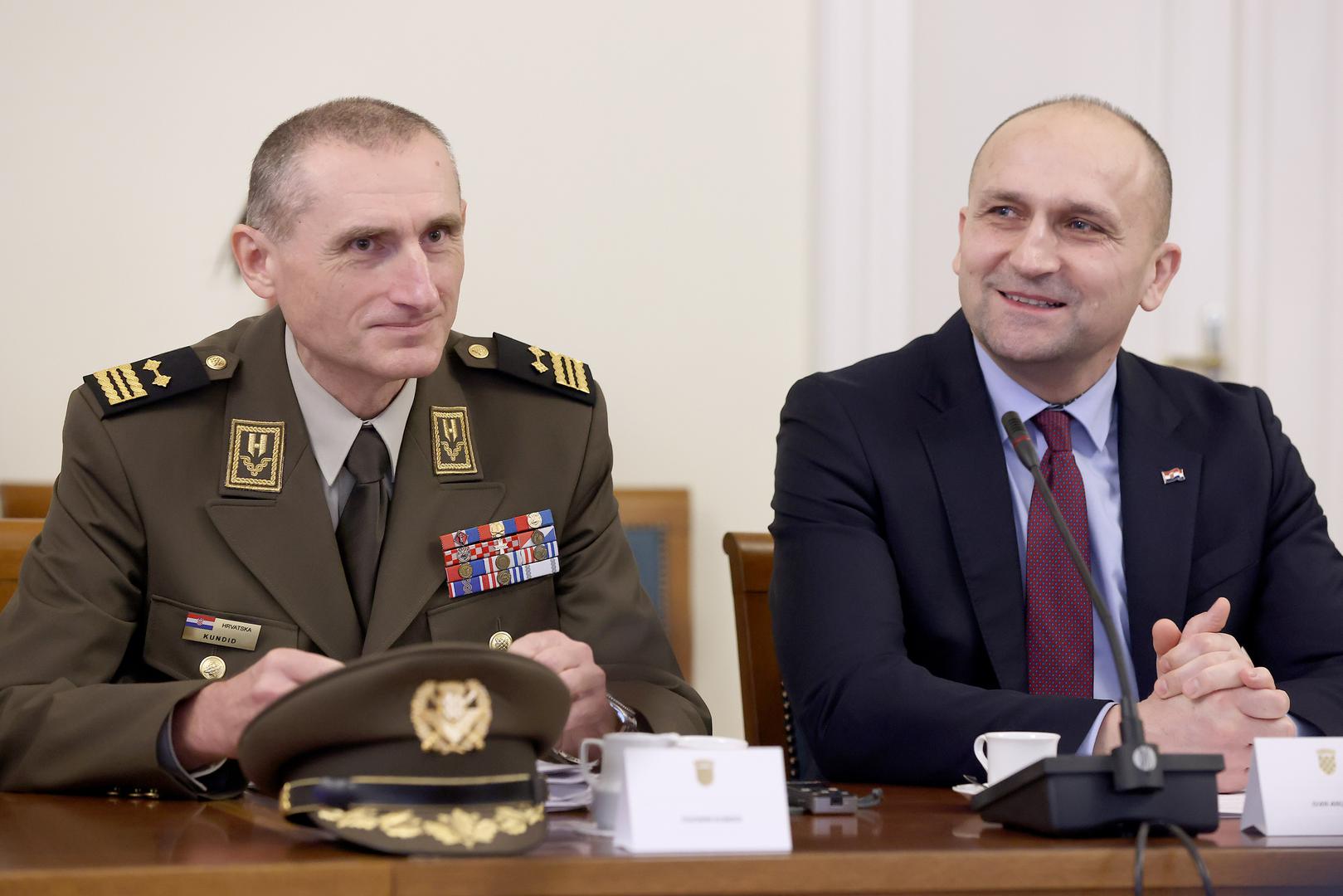 01.03.2024., Zagreb - Na 43. sjednici Odbor za obranu raspravlja o imenovanju novog nacelnika Glavnog stozera oruzanih snaga RH. Vlada je za tu funkciju zbog umirovljenja admirala Roberta Hranja predlozila general bojnika Tihomira Kundida. . Photo: Patrik Macek/PIXSELL