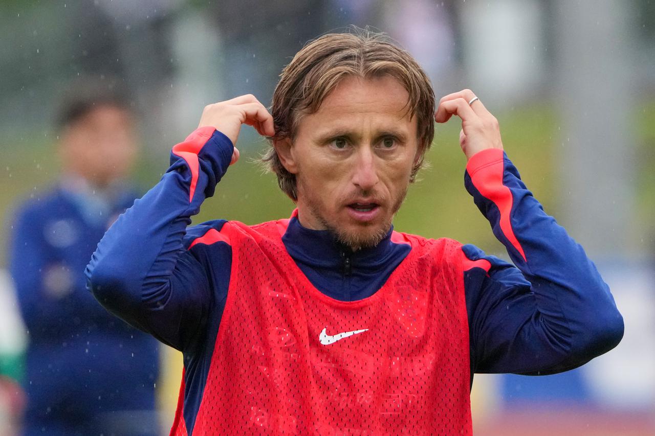 Public training session for the Croatian national soccer team