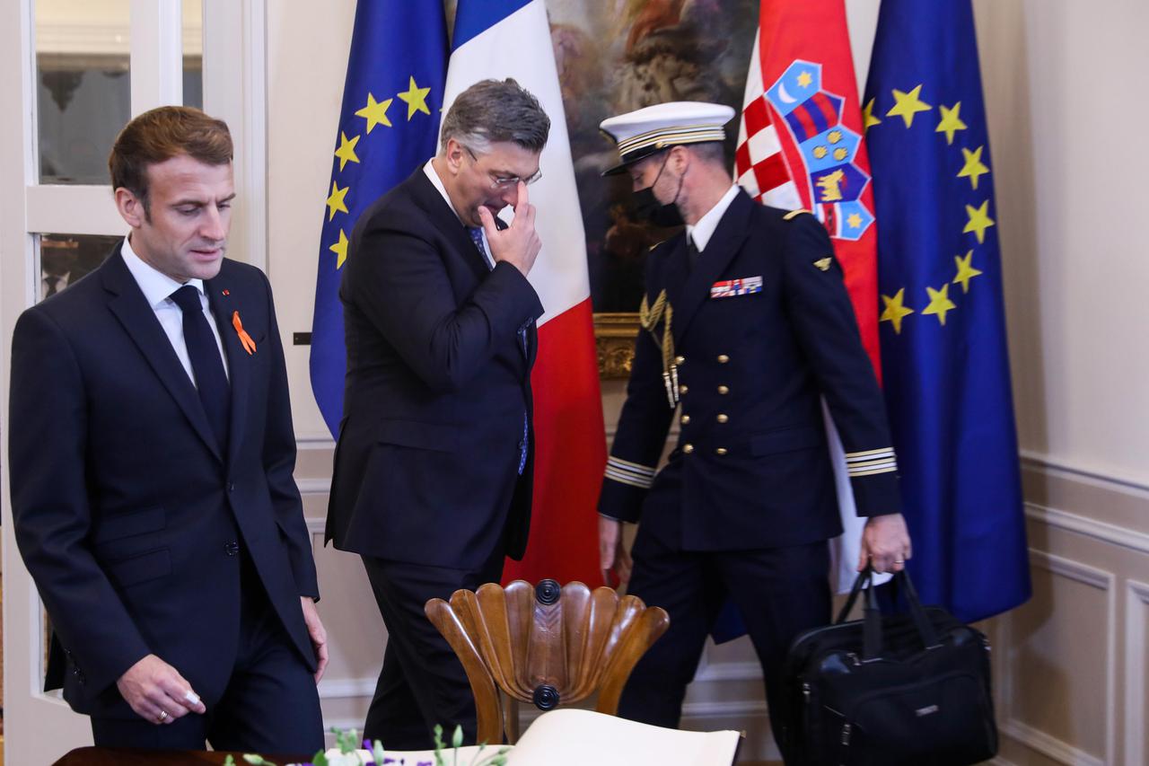 Zagreb: Premijer Plenković sastao se s predsjednikom Francuske Republike Emmanuelom Macronom