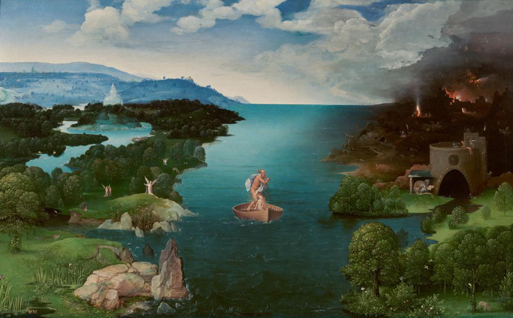 El paso de la laguna Estigia, Joachim Patinir - original