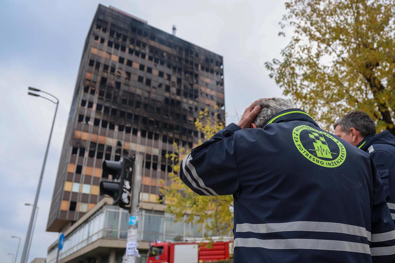 Zagreb: Izjave za medije nakon pregleda nebodera Vjesnika