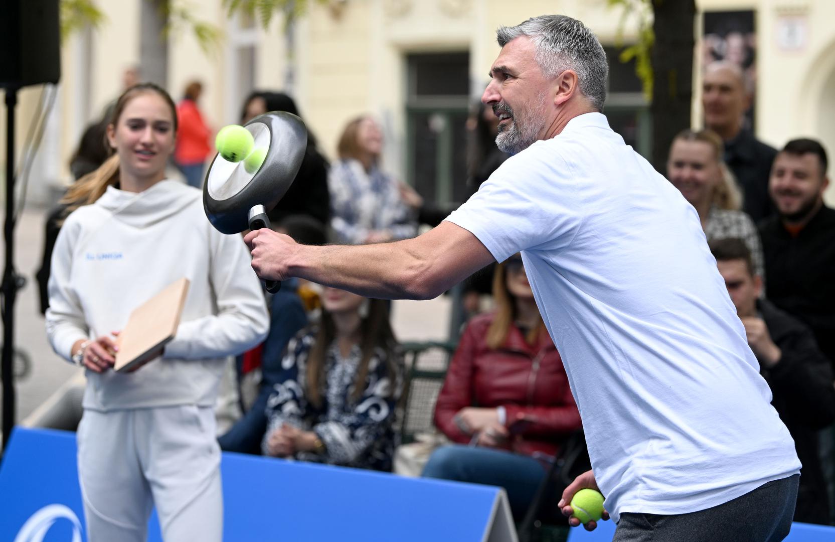 Goran Ivanišević u centru Zagreba sudjelovao je u predstavljanja zaklade Uniqa See Future koja će putem otvorenih natječaja podržavati mlade talente u sportu, kulturi i održivost.