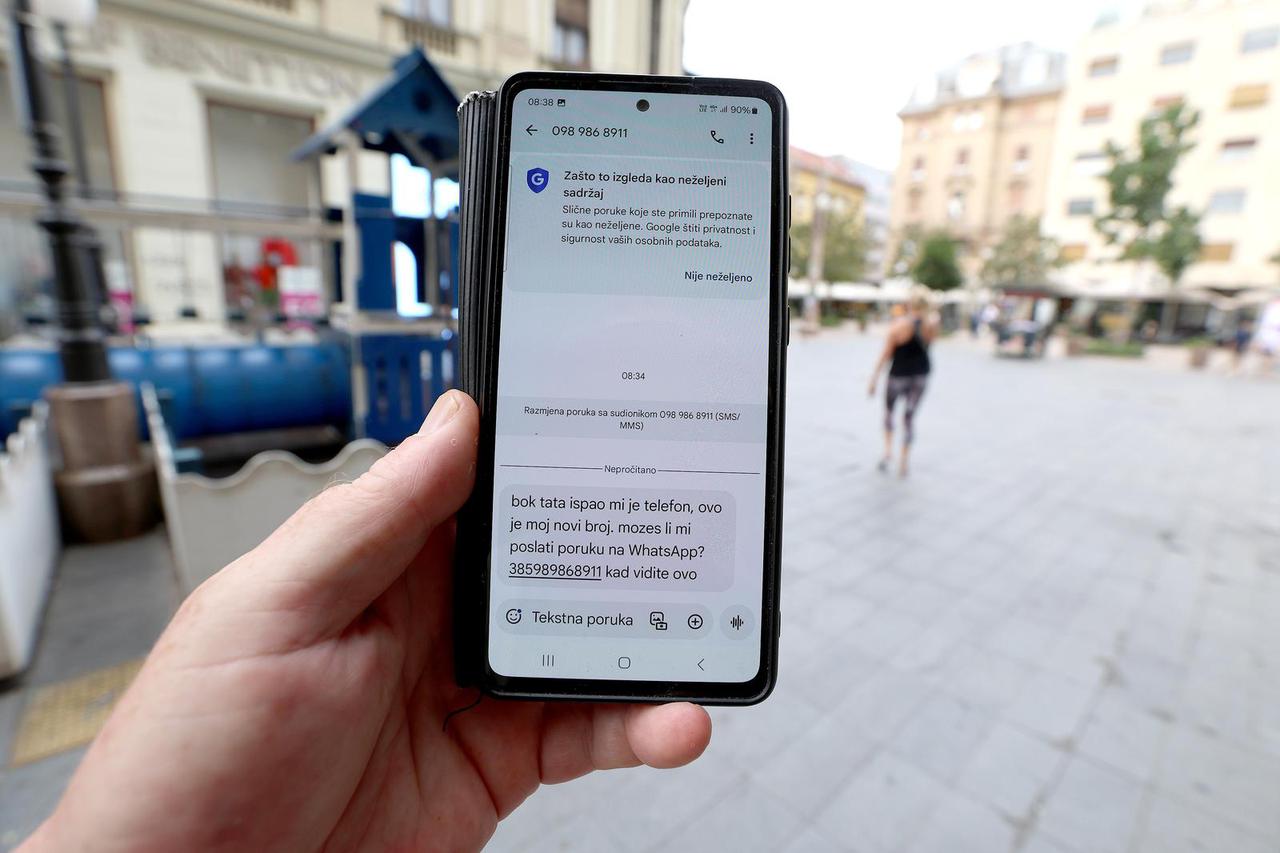 Zagreb: Tata  ovo je moj novi broj mobitela...