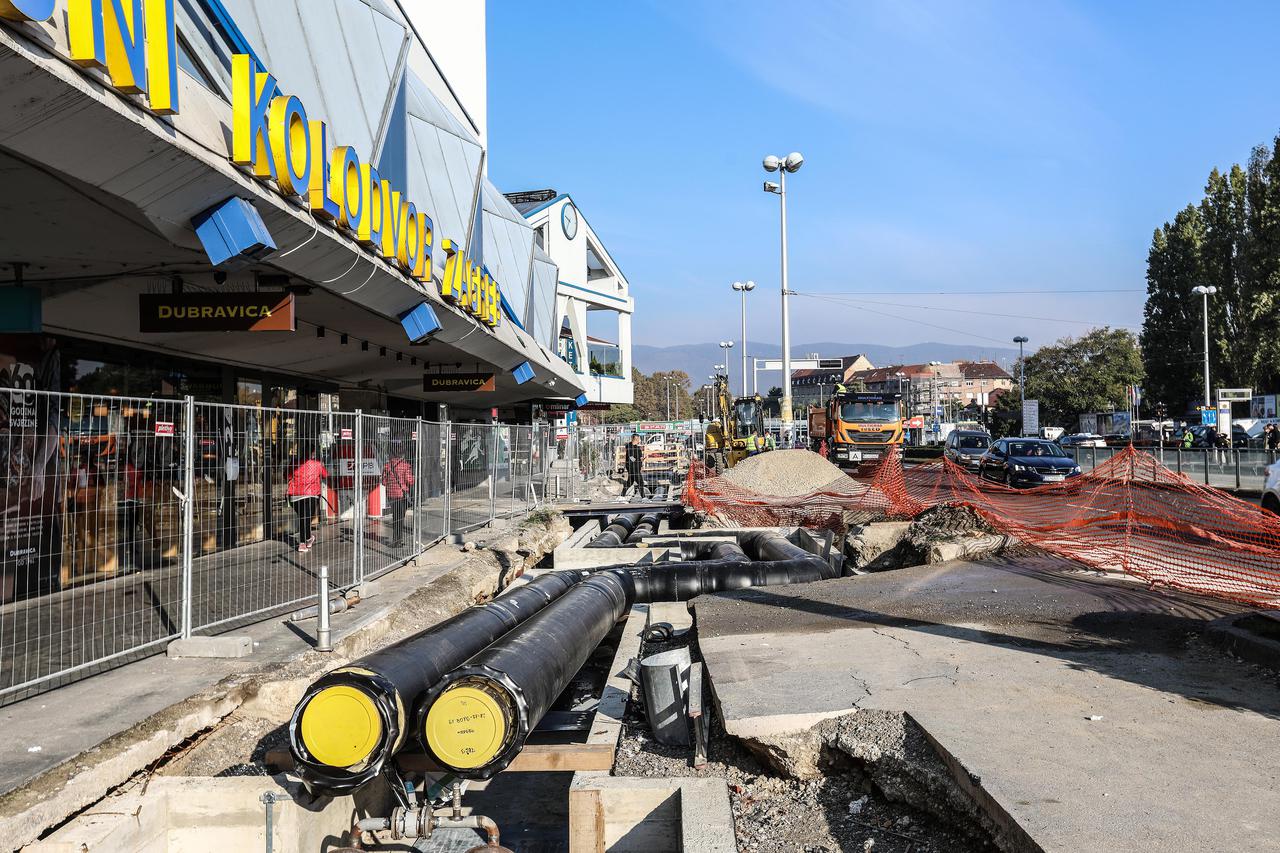 Zagreb: Radovi na toplovodu kod terminala autobusnog kolodvora