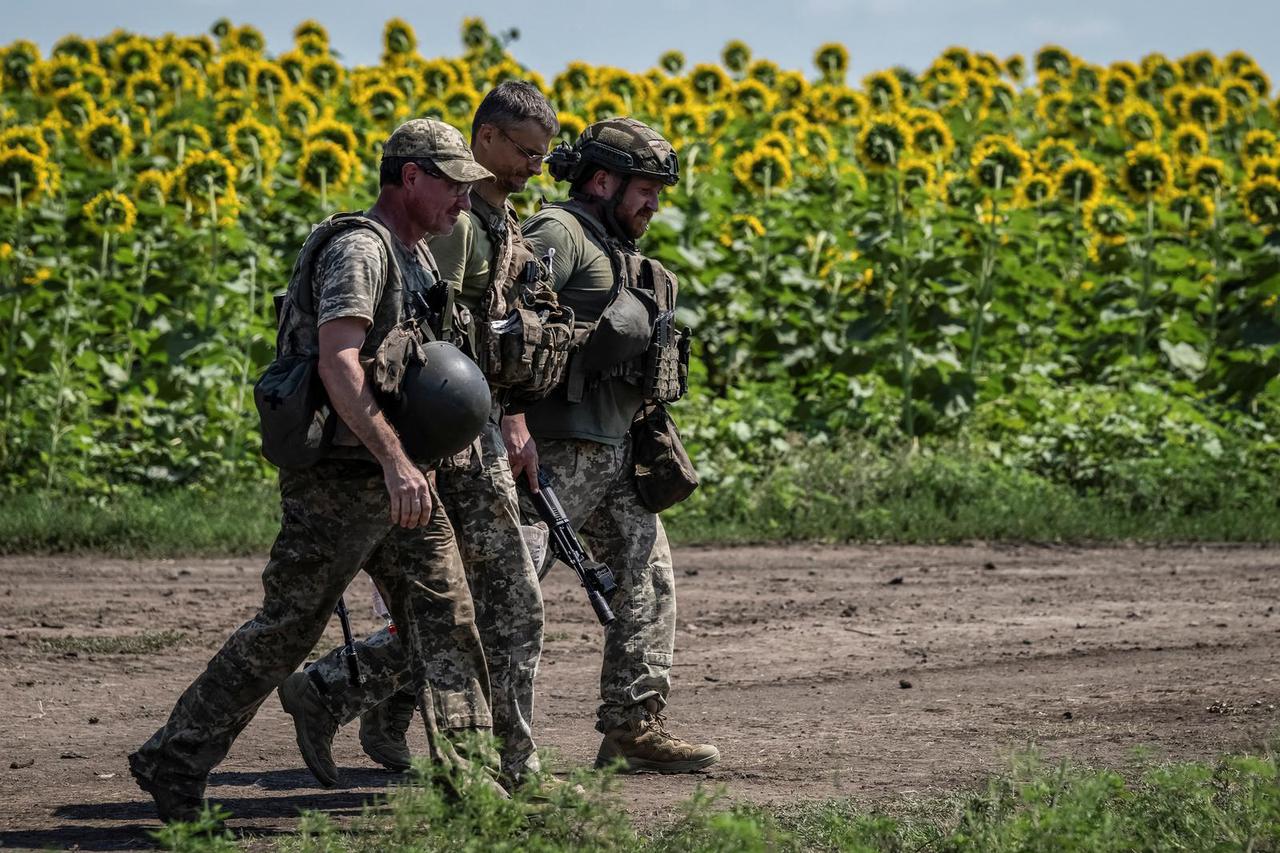 Sappers of the Armed Forces of Ukraine take part in a training, amid Russia's attack on Ukraine, in Donetsk region