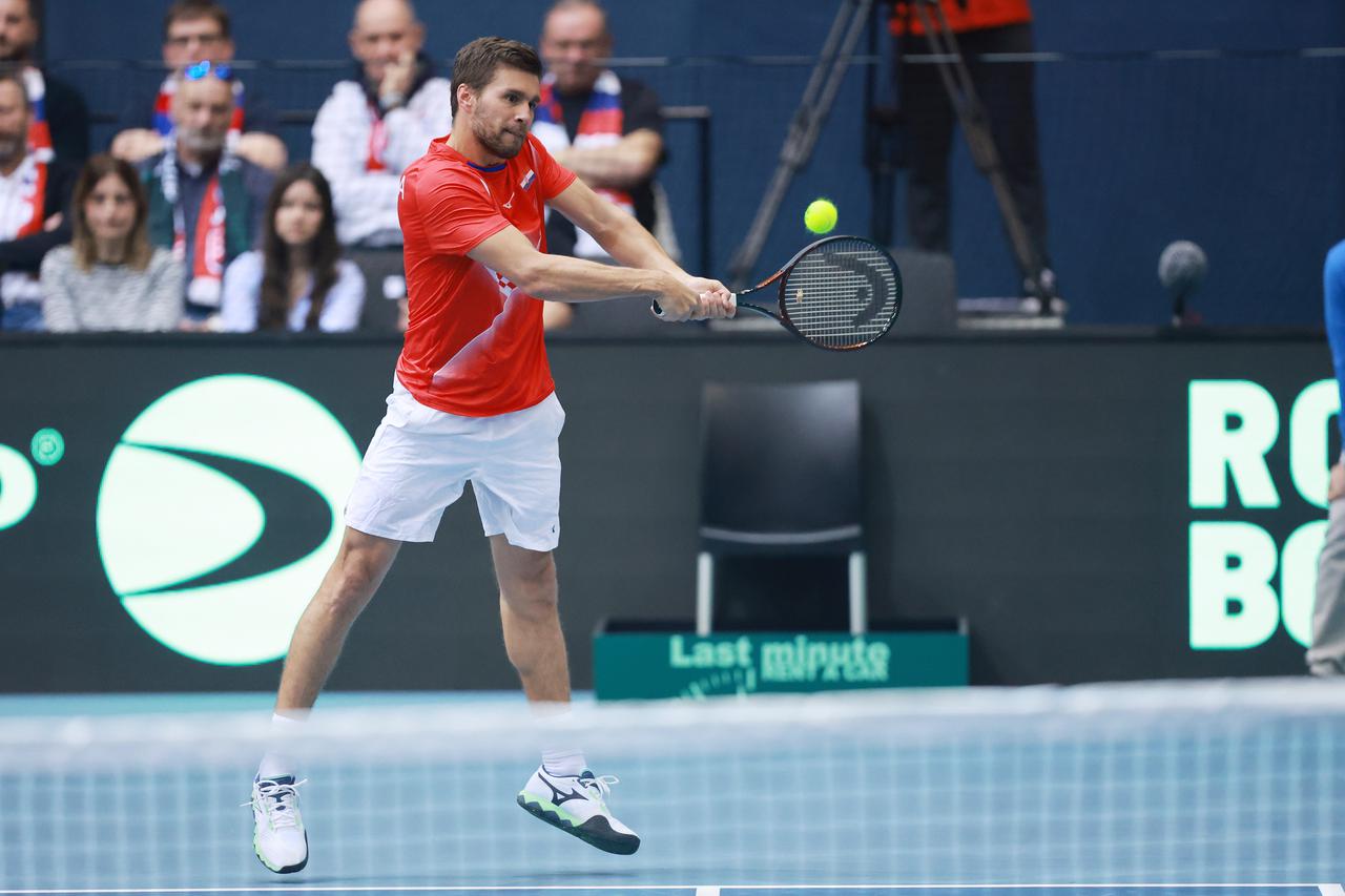 Osijek: Drugi dan Qualifier faze Davis Cupa Hrvatska - Slovačka, parovi