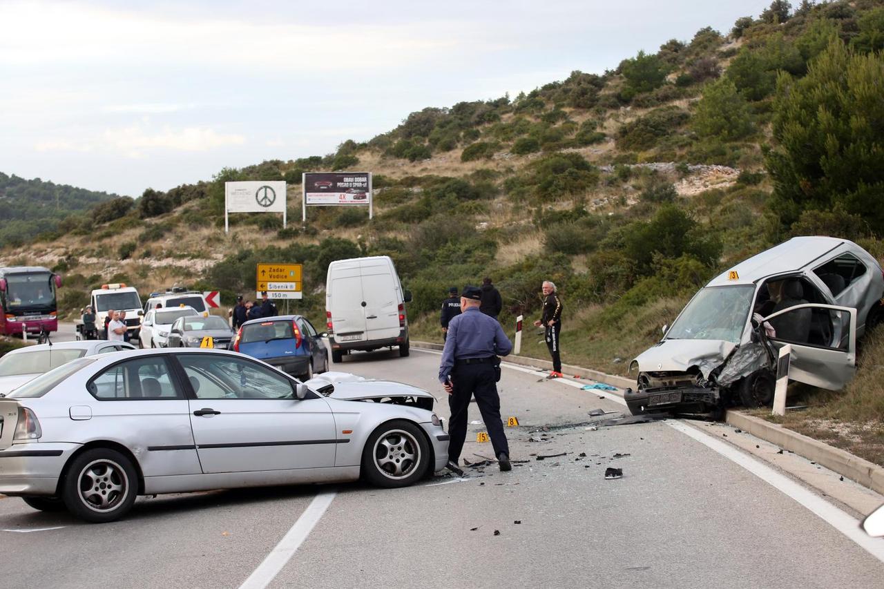 Lančani sudar u Šibeniku