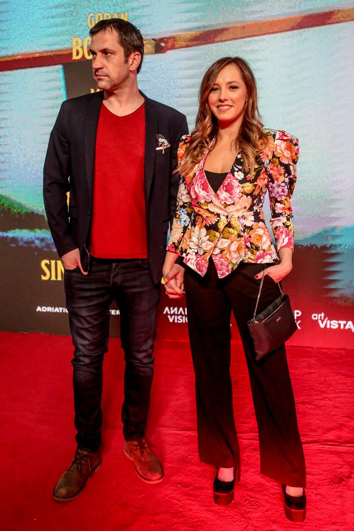 06, February, 2024, Belgrade - The premiere of the film "Alive and Healthy" was held in the mts Dvorana. Goran Bogdan, Jovana Stojiljkovic. Photo: F.S./ATAImages06, februar, 2024, Beograd - Premijera filma "Zivi i zdravi" odrzana je u mts Dvorani. Photo: F.S./ATAImages Photo: F.S./ATAImages/PIXSELL