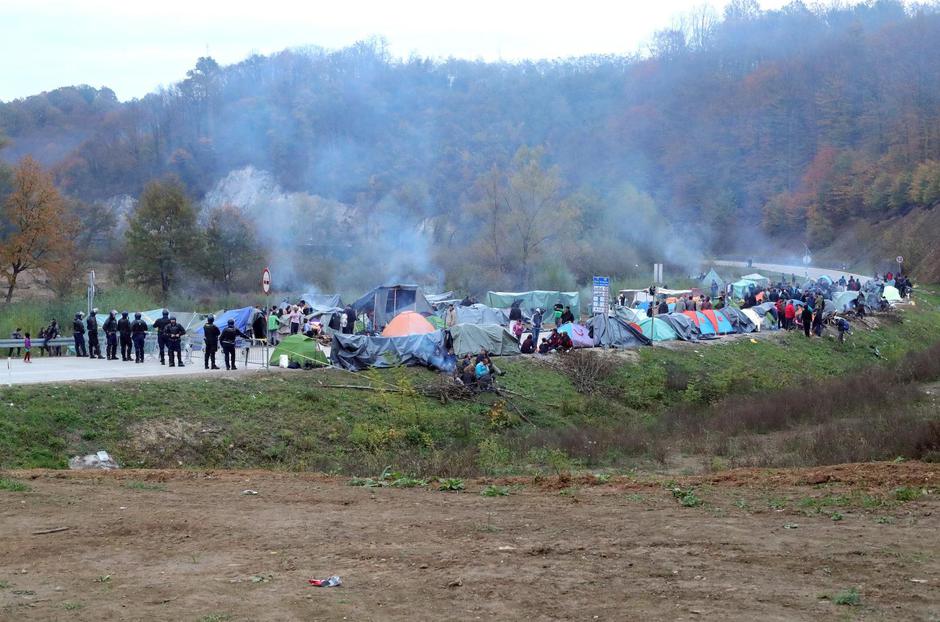 Migranti na graničnom prijelazu Maljevac