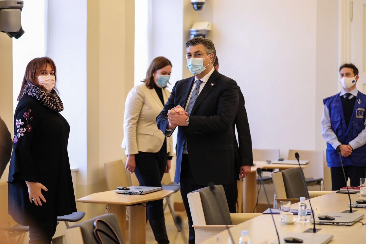 Zagreb: Predsjednik Vlade sastao se s potpredsjednicom EK Šuicom i povjerenikom EK Lenarčičem