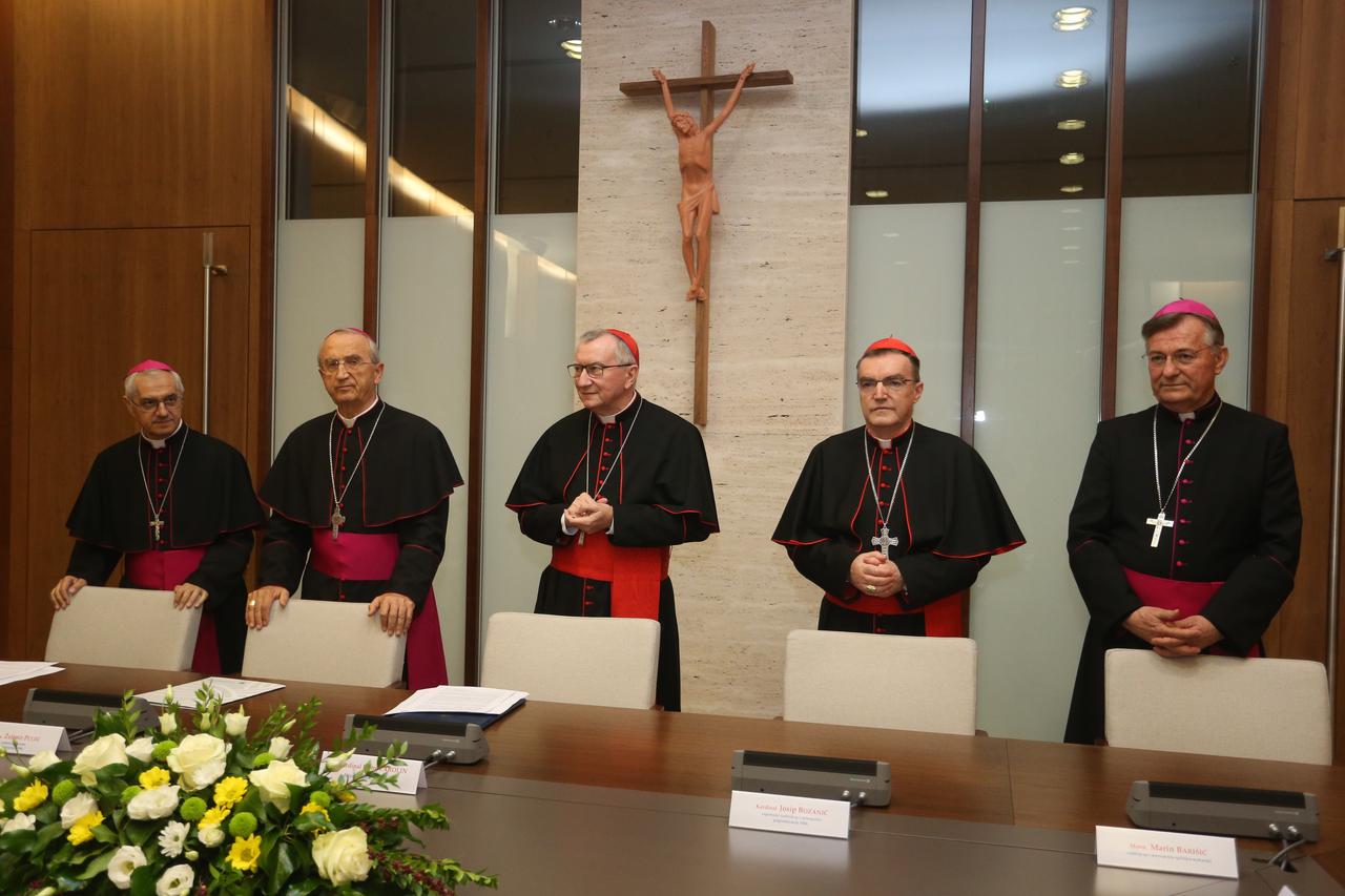 Zagreb: Susret članova HBK s državnim tajnikom Svete Stolice kardinalom Pietrom Parolinom