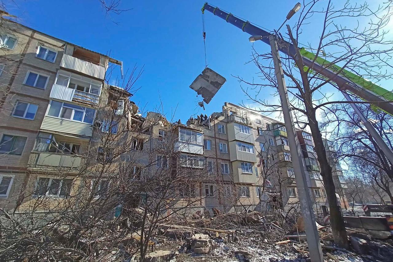 Uništena zgrada u Harkivu