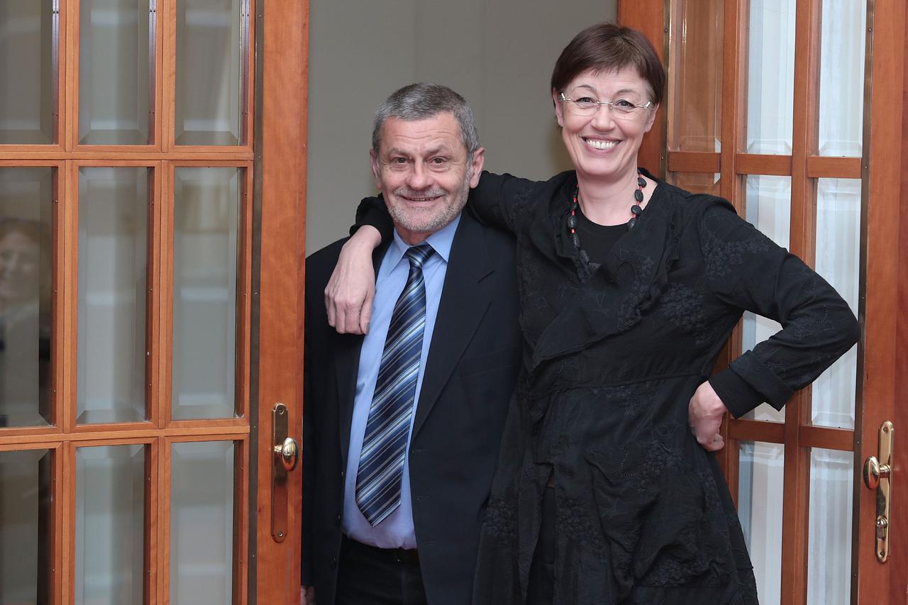 21.03.2014., Zagreb - Na konferenciji za medije Kluba zastupnika Hrvatskih laburista o temi Neredovite radnicke place oporezuju se kao direktorske, govorila je  zastupnica Nansi Tireli