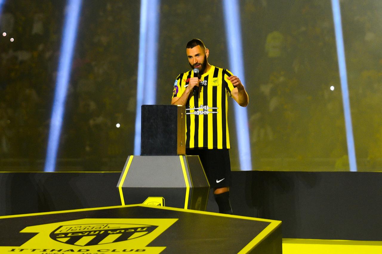 Welcome ceremony for Karim Benzema after joining Al-Ittihad