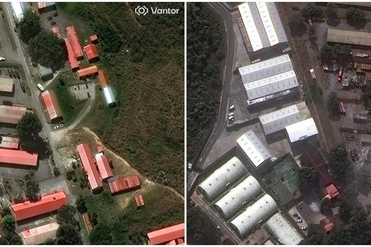 Satellite imagery shows Fort Tiuna in Caracas before and after U.S. airstrikes